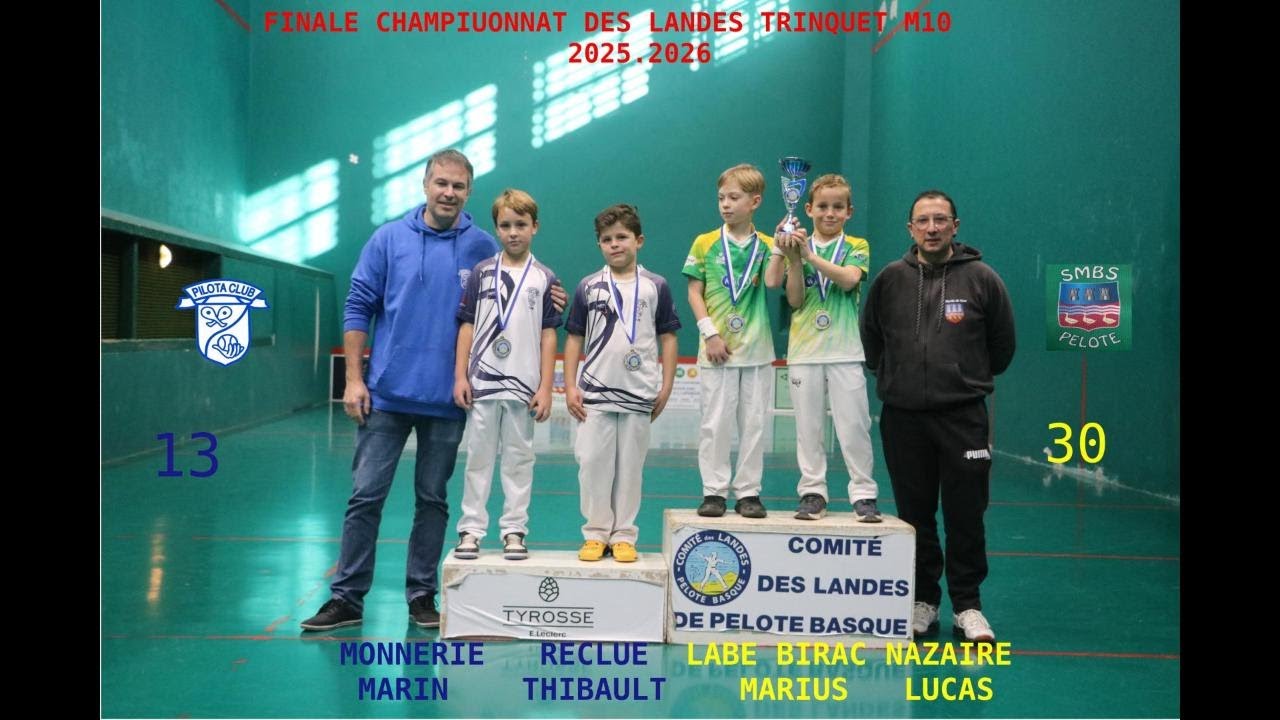 FINALE CHAMPIONNAT DES LANDES TRINQUET M10 2025.2026