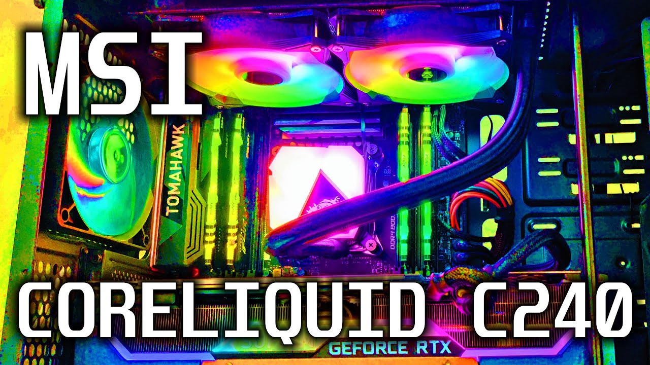 Liquid cooling MSI MAG CORELIQUID C240 unpacking, installation, appearance 👌
