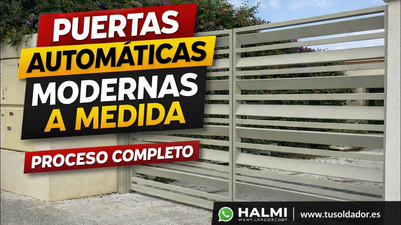 Puertas autom&aacute;ticas modernas | Proceso de fabricaci&oacute;n y resultado final | HALMI