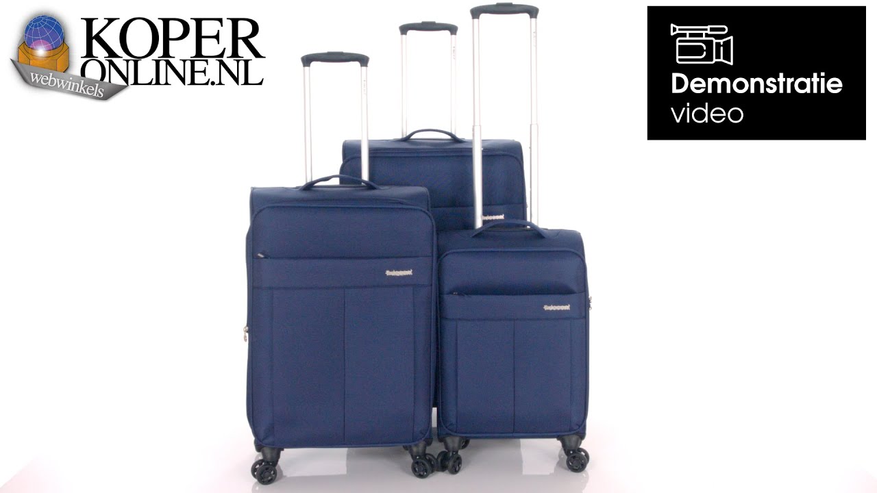 Decent D Upright Koffer Video Demonstratie Stoffen Koffersset