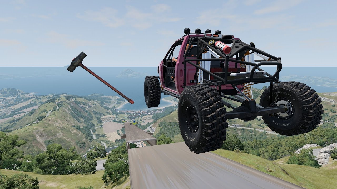 Voiture La Plus Rapide Du Monde beamng drive méga rampe crash - P 2  jeu de voitures