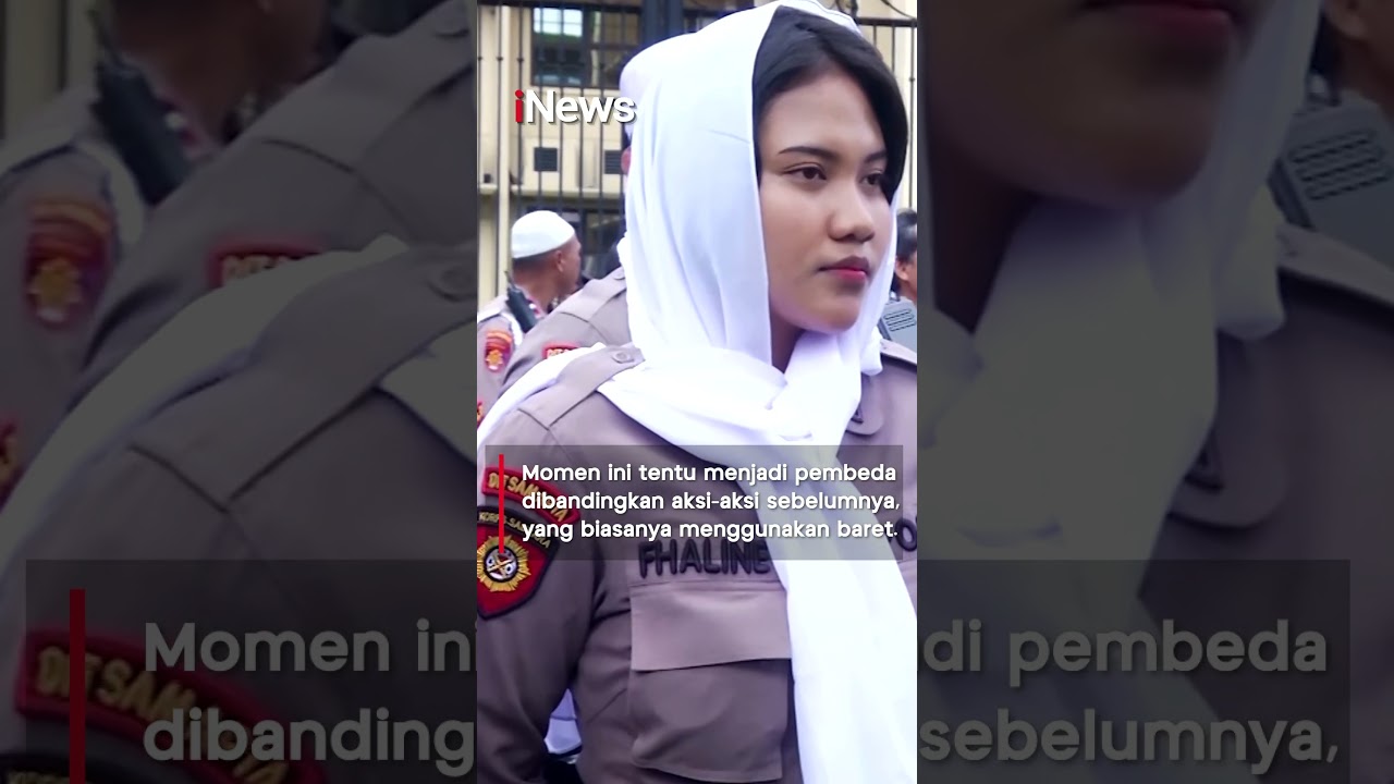 Kawal Demo BEM UI di Mabes Polri, Anggota Polisi Kompak Pakai Peci dan Serban