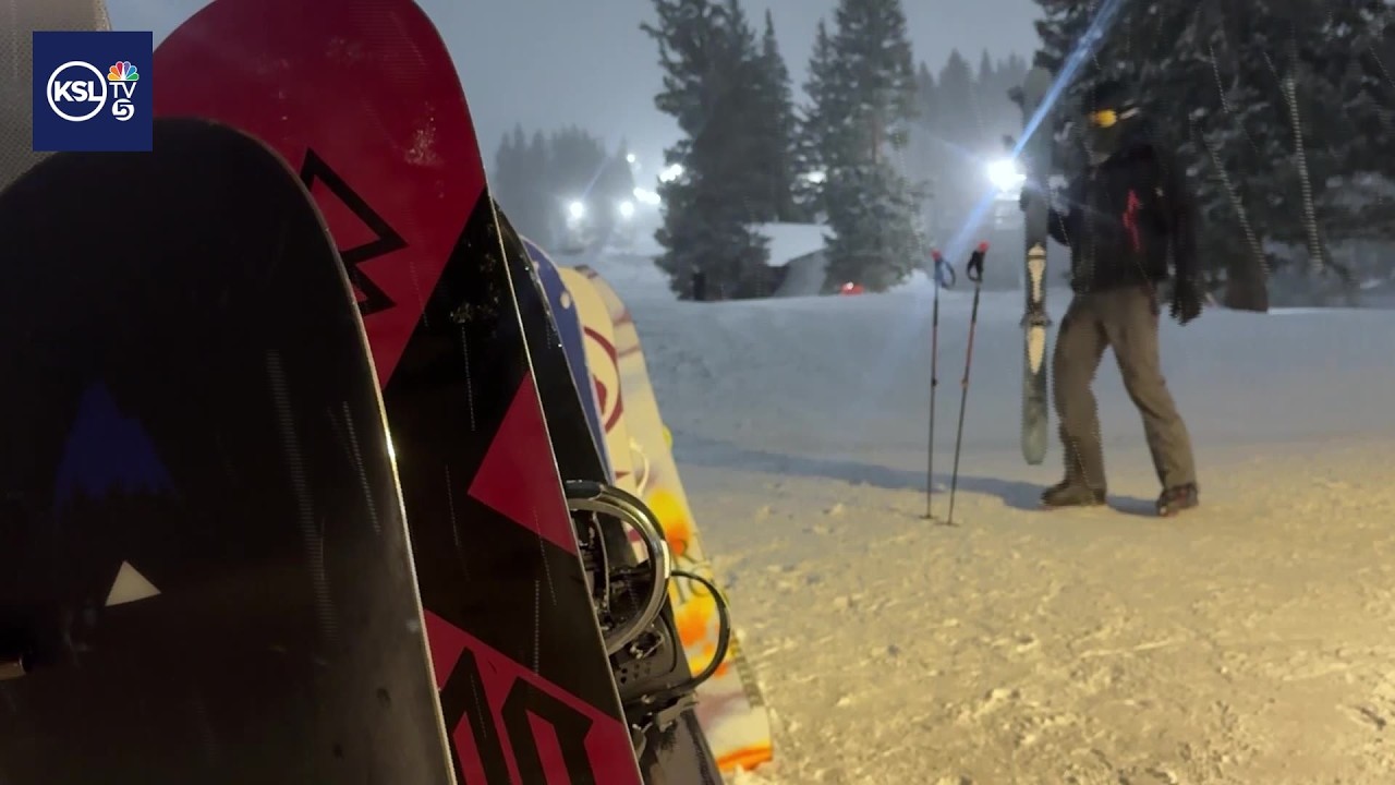 More snow falling in Utah mountains after dry winter start