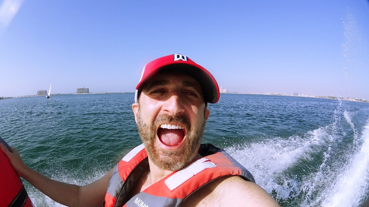 Jet ski ride in the Arabian Sea at Marjan Island