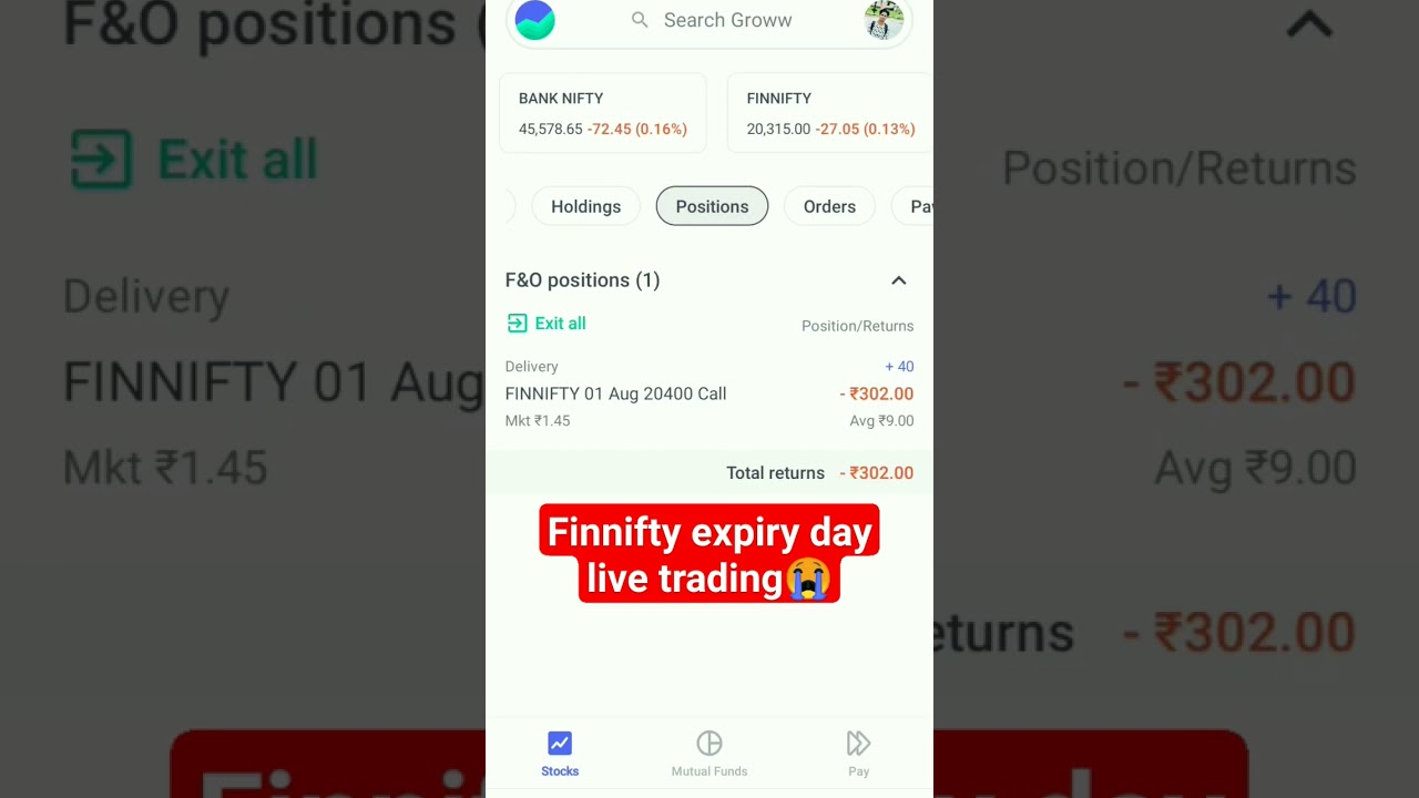 finnifty expiry day live trading #optiontrading #expiry #loss #trading #stockmarket