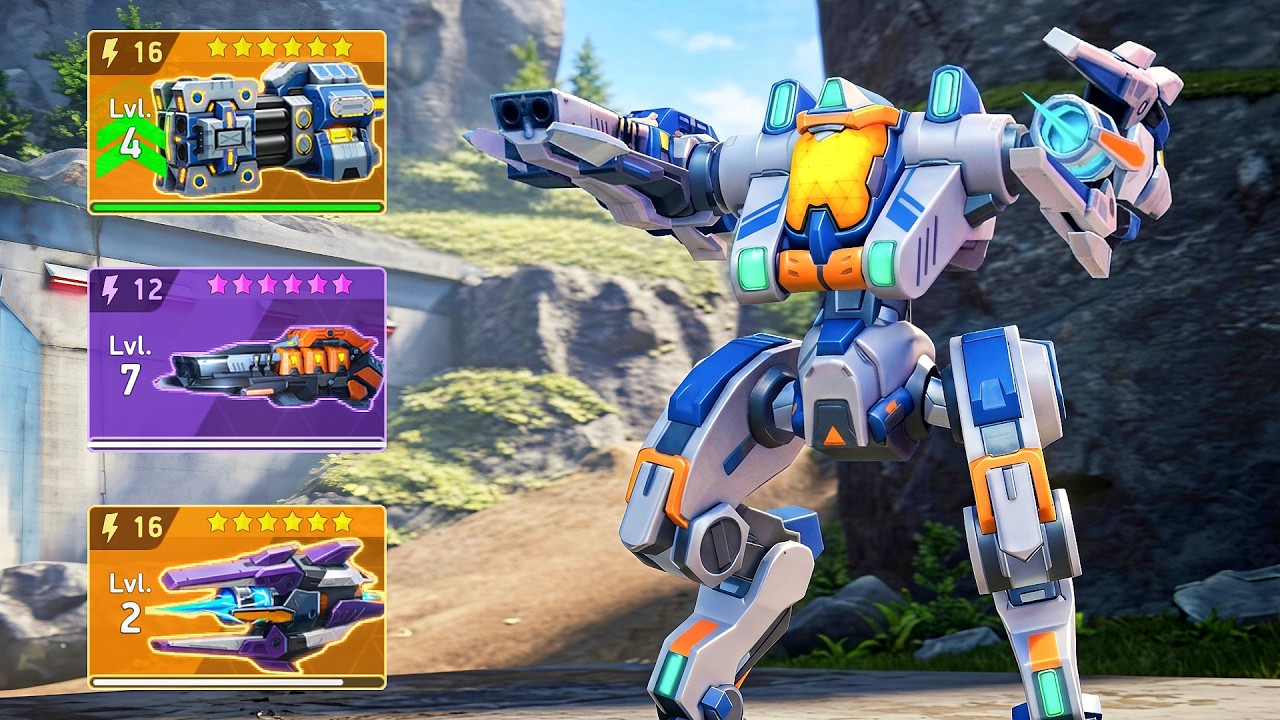 Puma with Continuum 16, Ember Gun 16, Repeater 16 - Mech Arena