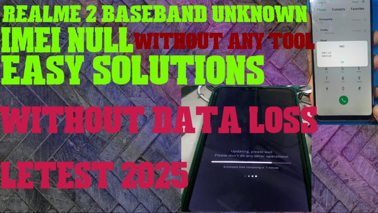 Realme C1/Realme 2 Baseband  Unknown-IMEI NULL Solutions