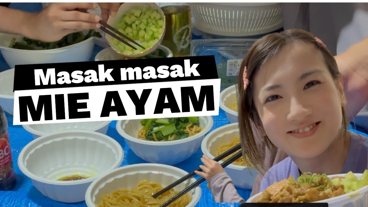 Buat mie ayam bareng teman teman kerja Indonesia. Begini kebersamaan kita di Jepang