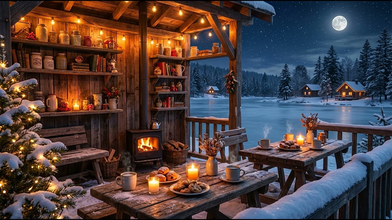 Winter Study Jazz Piano ⛄ Soft Coffee Shop Ambience Music