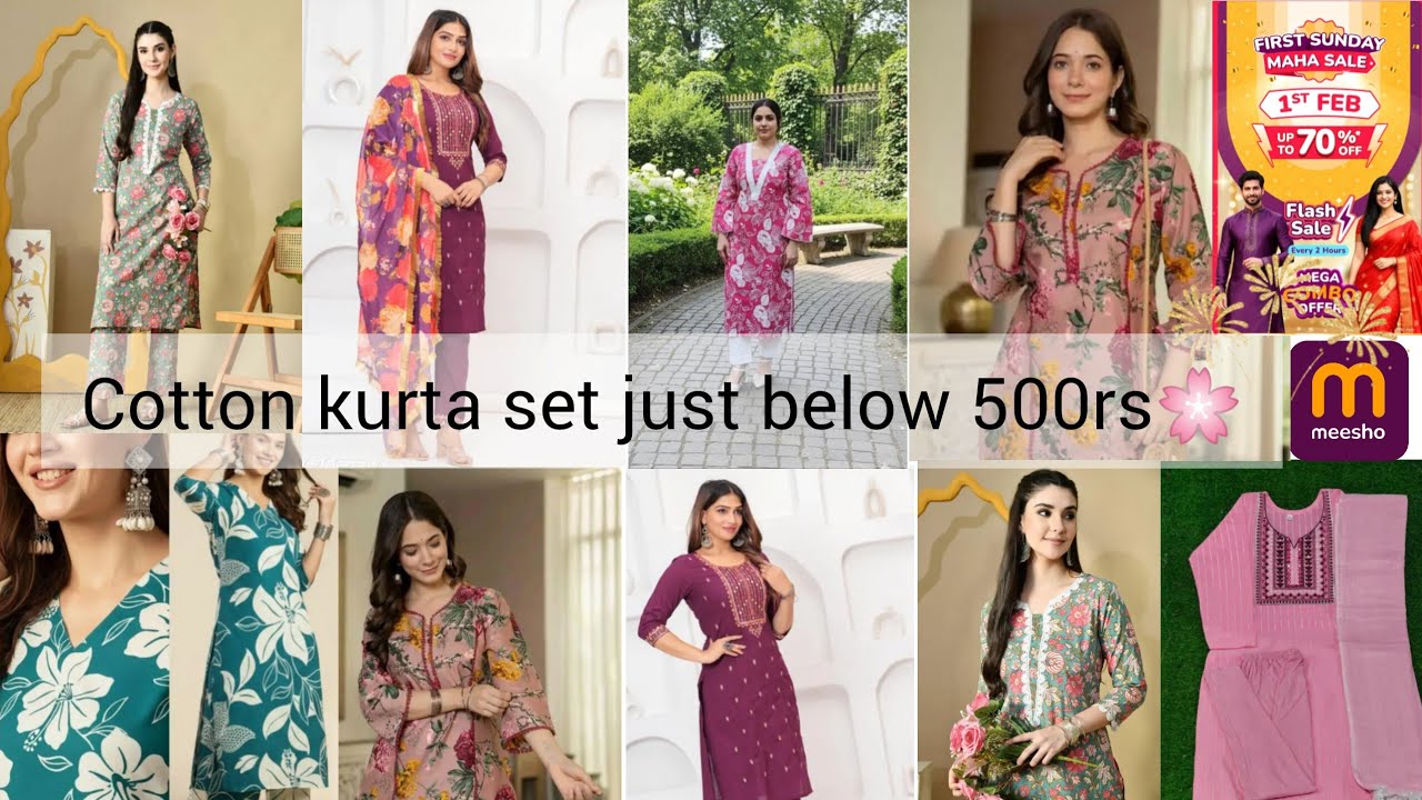 ಕೇವಲ ₹500/- ಕೆಳಗಿನ cotton kurtis from meesho🌸🥰🥳...... ‪@Meesho @MeeshoCreatorClub #viralvideo