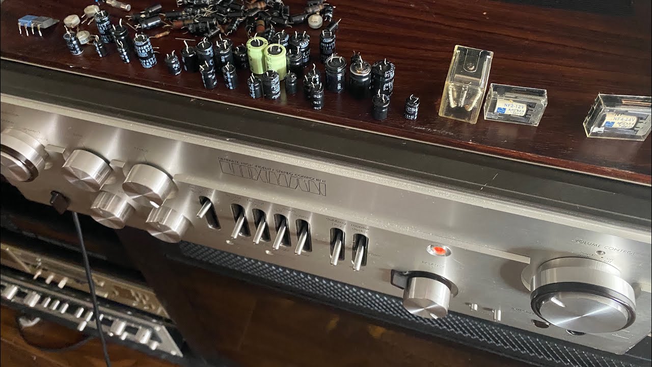 Luxman L-100 after recapping #luxman #pioneerhpm100 #vintagestereo #stereo