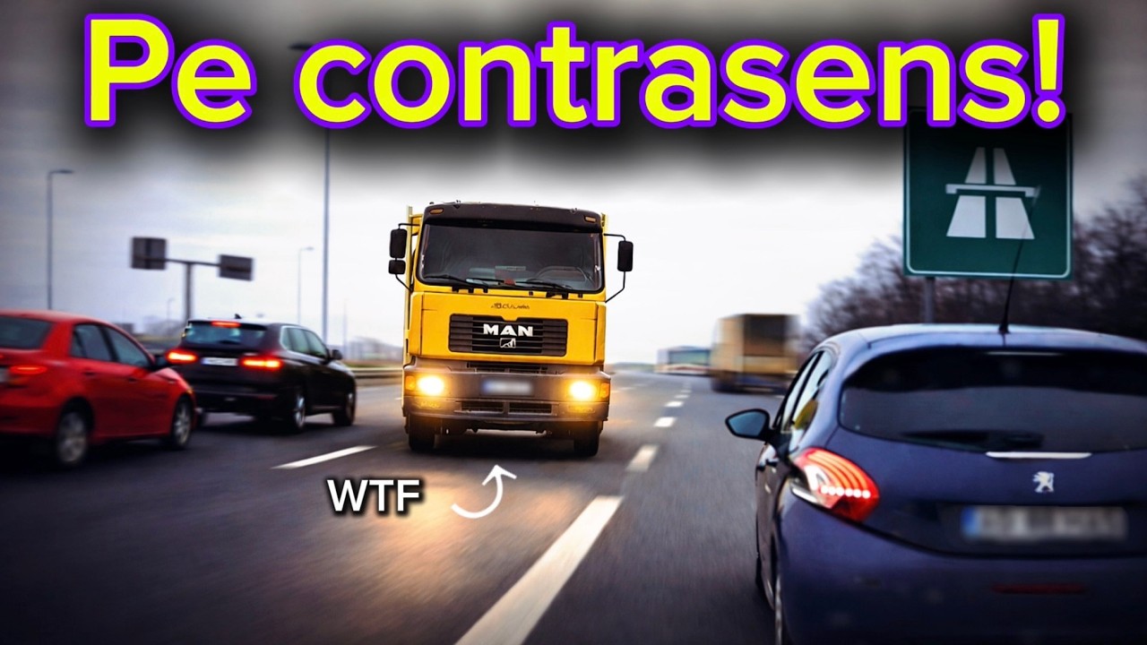 Romanian Dashcam: Politia trece pe rosu, accidente si camion pe contrasens (pe autostrada) #30 #DVR