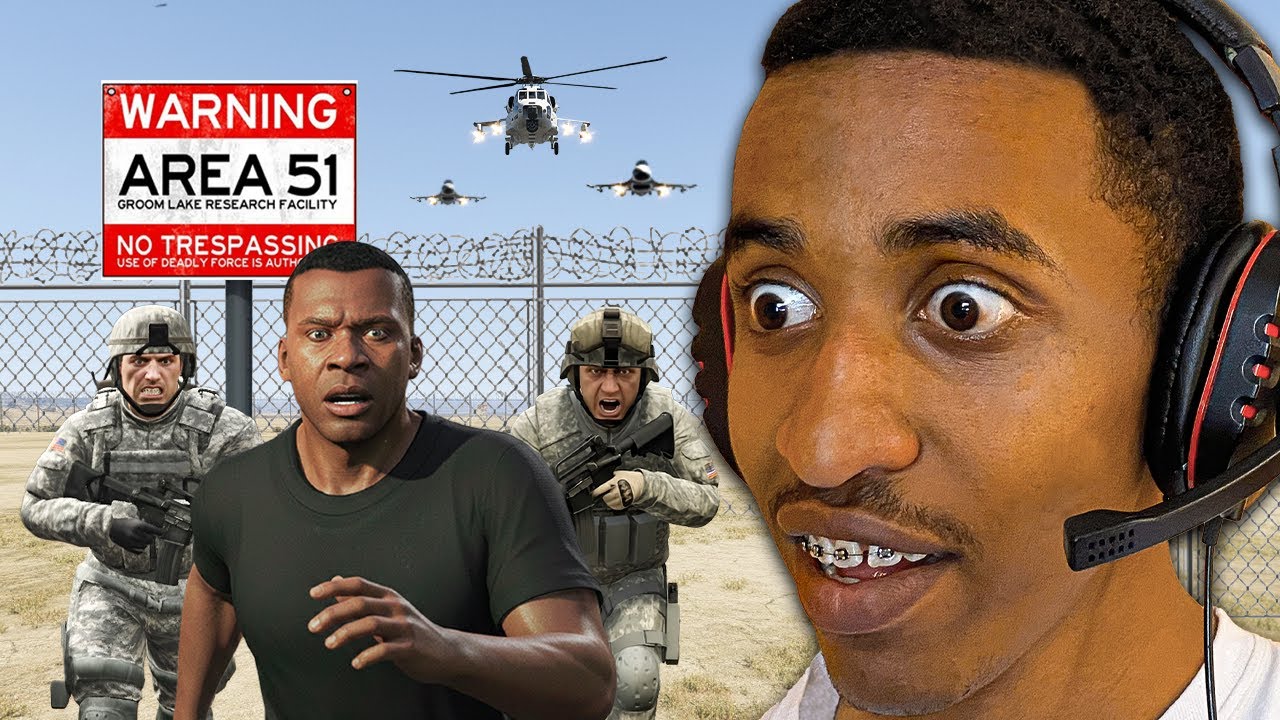 GTA 5 ላይ ያለ Wanted Level Area-51 ገባሁ