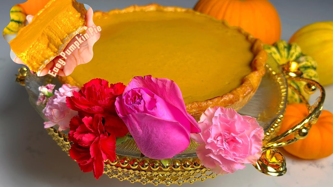 Easiest Pumpkin Pie,Flaky Crust,Smooth Creamy Filling,Healthy Sweetness, Make this at home!