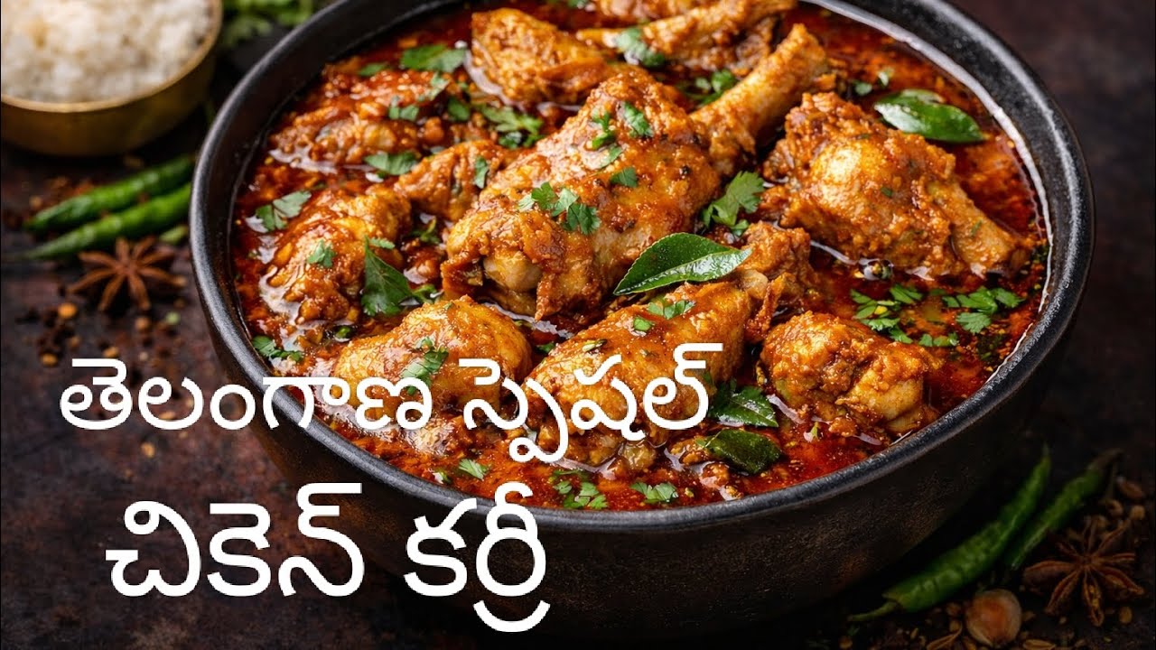 చుక్క నీరు లేకుండా అన్నంలోకి సరిపోయే విధంగా చికెన్ కర్రీ 🤤👌