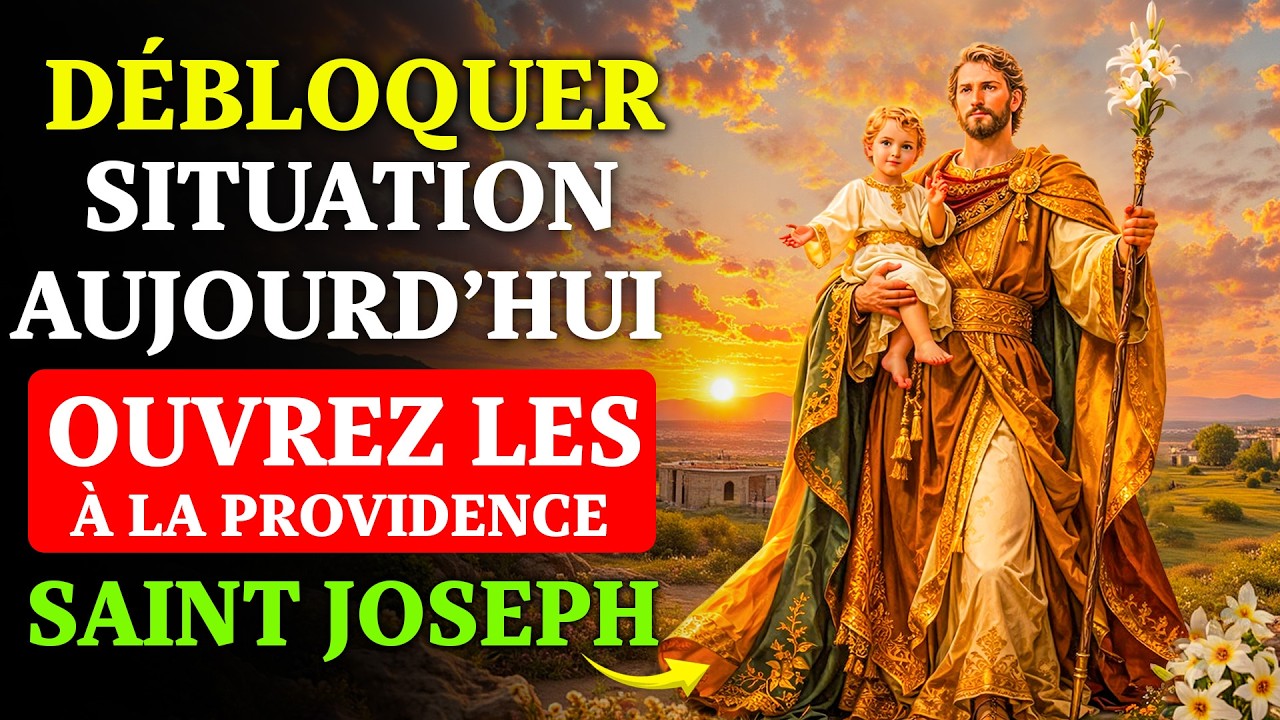 PRIÈRE URGENTE À SAINT JOSEPH - DÉBLOQUER TOUTE SITUATION - OUVRE les CHEMINS