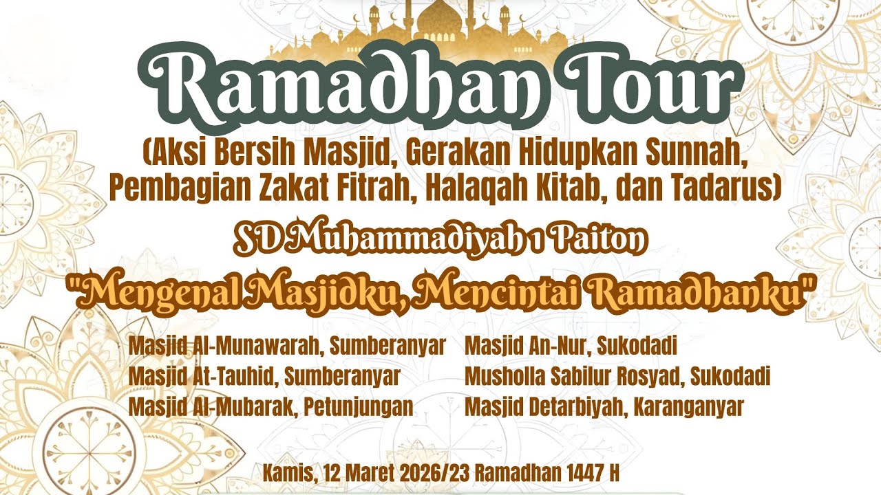 Aksi Nyata Generasi MUTU : Menebar Cahaya Ramadhan di Setiap Masjid 🕌✨