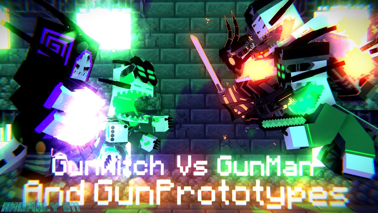 GunWitch Vs GunMan And GunPrototypes - Minecraft Battle Animation