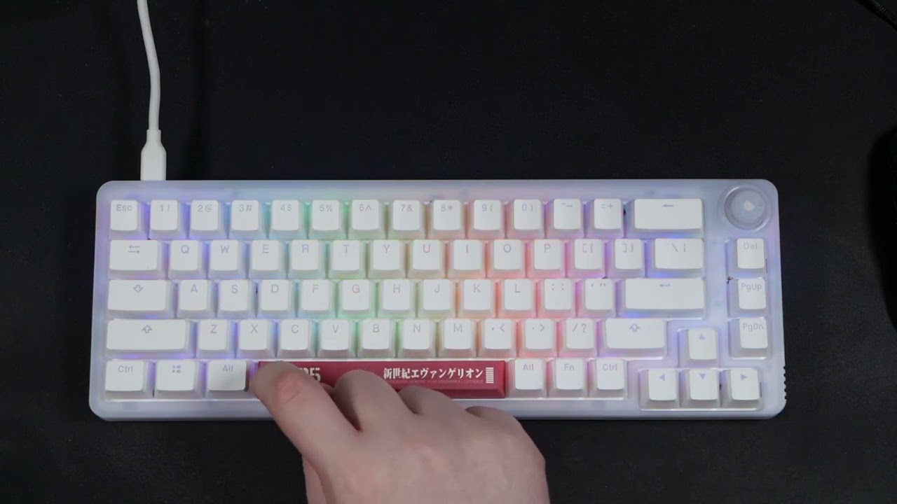 Typing test - Gamakay LK67 White custom mechanical keyboard w/ lubed Gateron Caps Yellow V2 switches