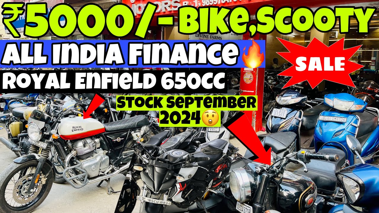 Second Hand Scooty & Bike New Stock 2024🔥Starting at ₹5000/- Only😲Bullet 350,Mt15,Splendor,TVS Sport
