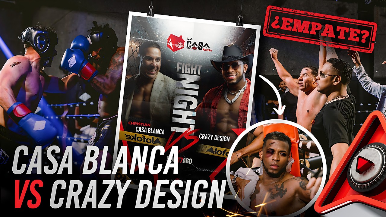 COMBATE COMPLETO CRISTIAN CASA BLANCA VS CRAZY DESING EN LA CASA DE ALOFOKE