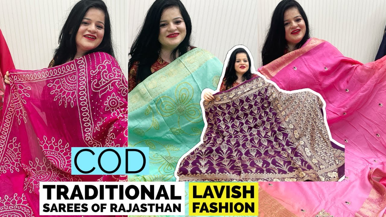 Lavish Fashion Brings You Stunning Traditional Party, Festive Jaipuri Sarees With Bandhej  Zari Work