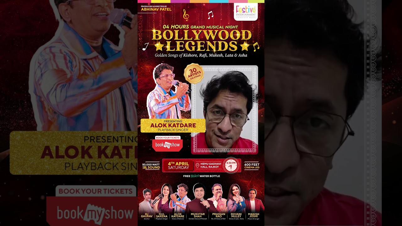 Live Bollywood Musical Night Rajkot | Festive Entertainment | Alok Katdare Live