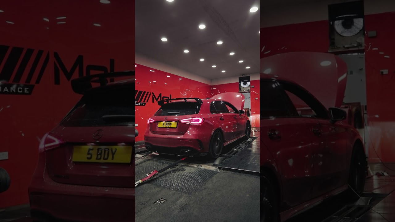 STAGE 2 A35 AMG DYNO RUN! *BIG FLAMES* 🔥 #trending #luxury #amg #like #cars