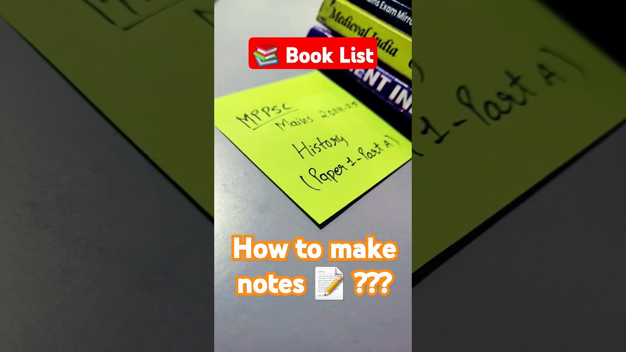MPPSC mains 2024: History books list (English) #shorts #mppscmains #studymotivation