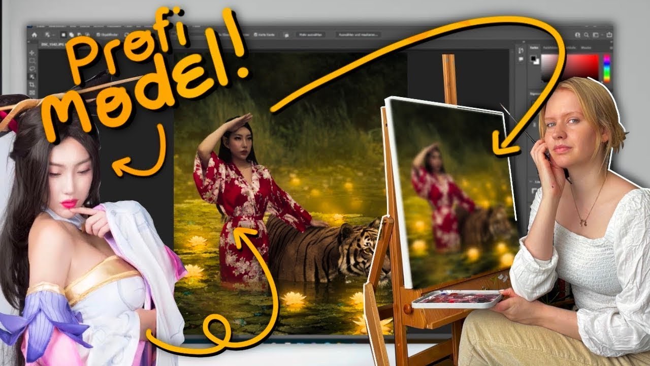ein PROFI MODEL und PROFI FOTOEDITOR helfen mir bei meinem neuen MAGISCHEN GEMÄLDE!
