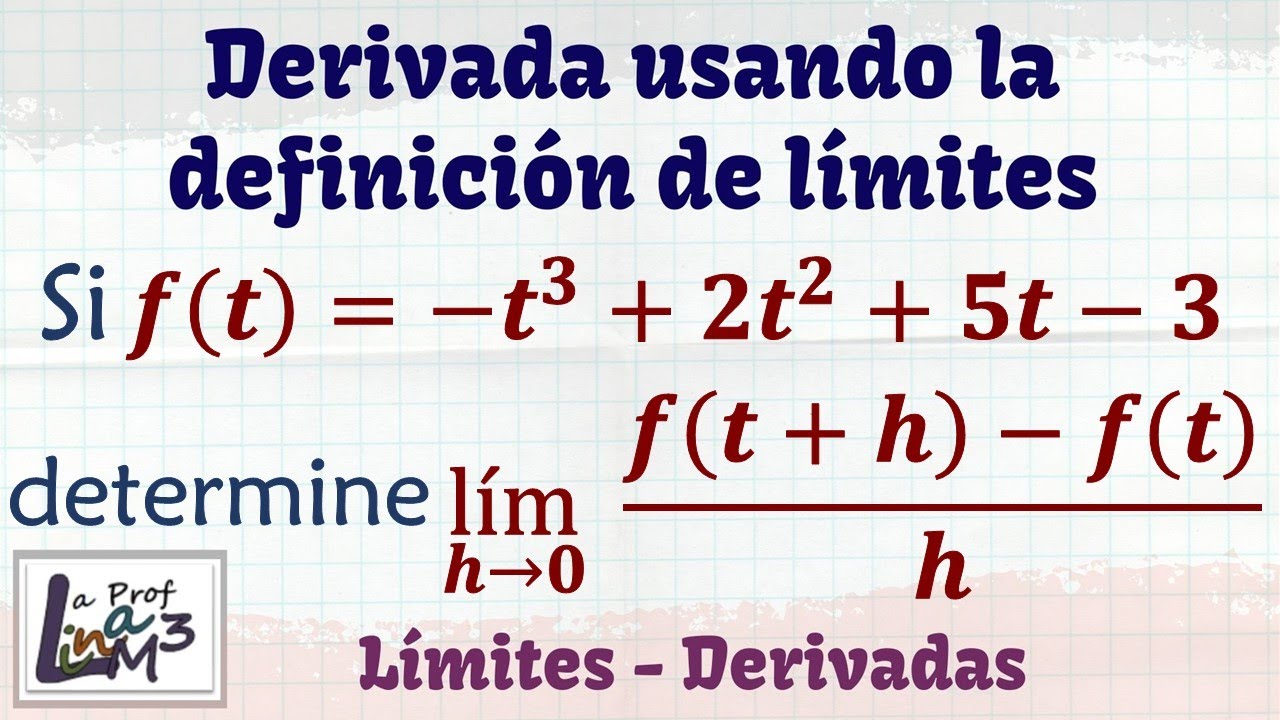 Derivada de una función a través de límites | La Prof Lina M3
