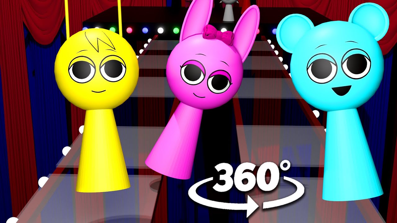 Incredibox Sprunki 360° in Squid Game 2. Cross a Glass Bridge