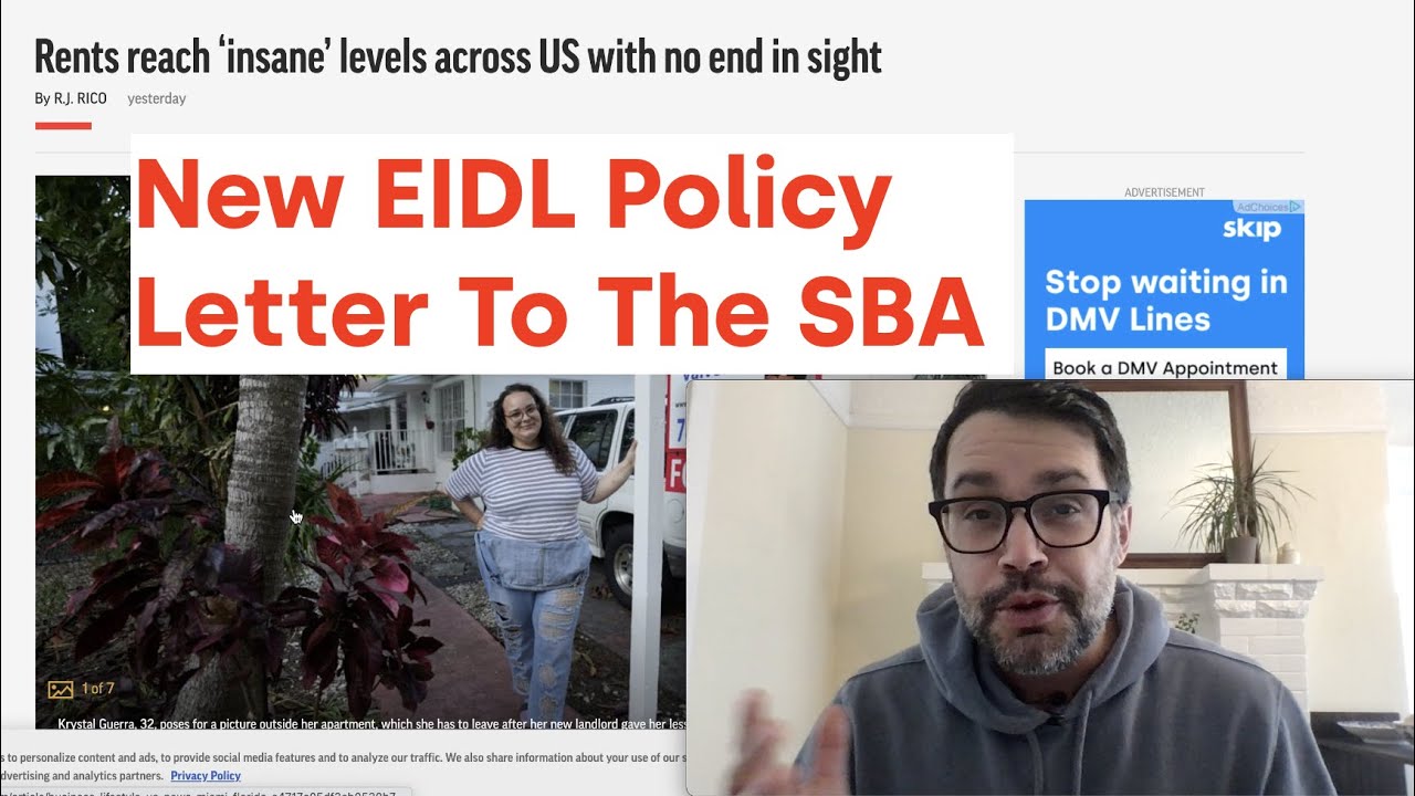 New EIDL Policy Letter To The SBA | Rent Crisis & Inflation Roundup