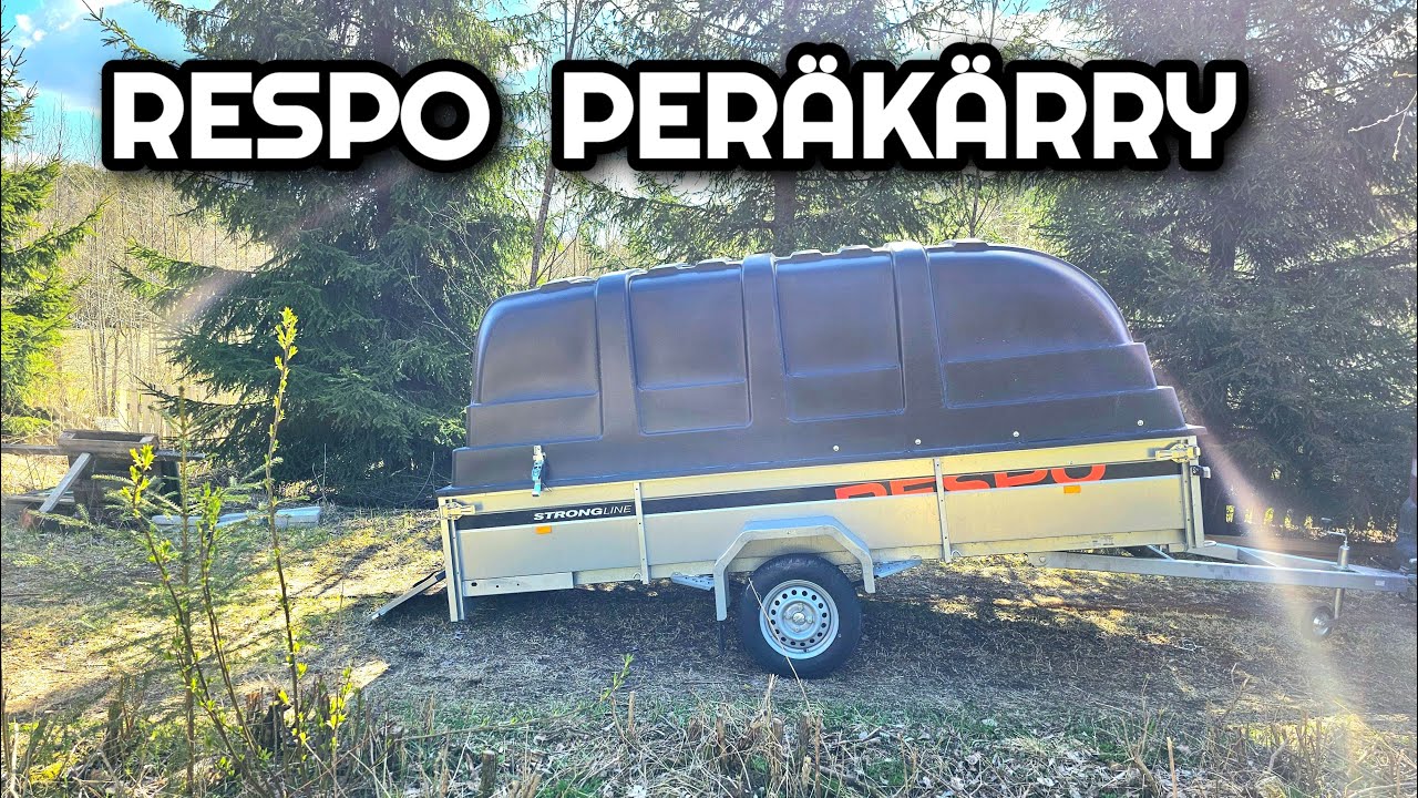 RESPO peräkärry 150x350cm kuomulla lainassa ensitesti