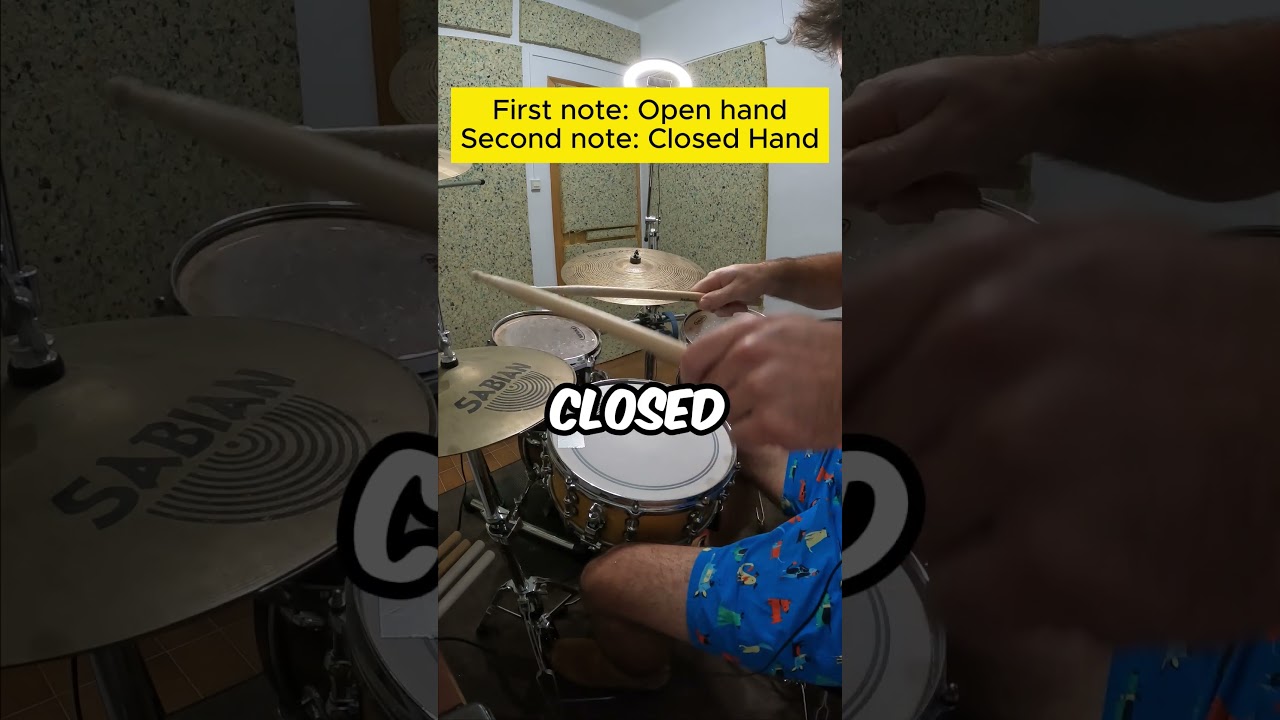 🎵 How to play DOUBLE STROKE 32nd notes on the HI HAT! #shorts #drumlessons #doublestroke