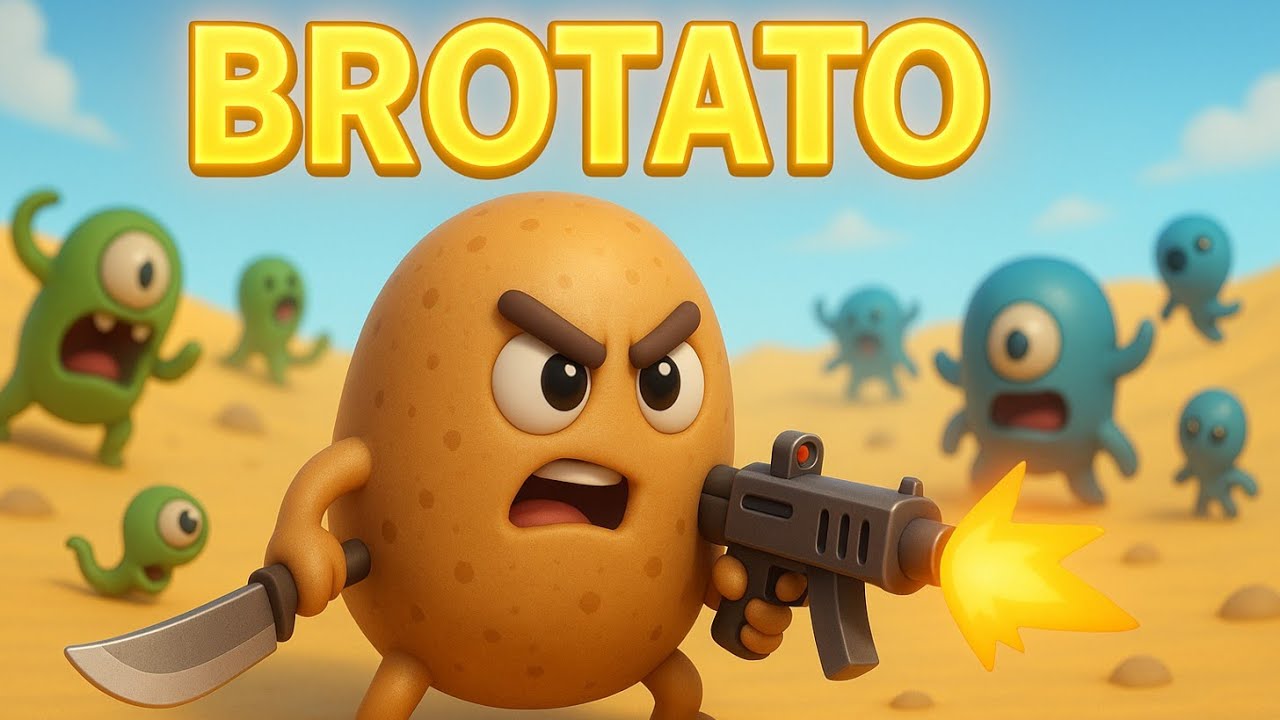 نبرد دیوونه‌ وار با صدها دشمن! | Brotato Full Gameplay