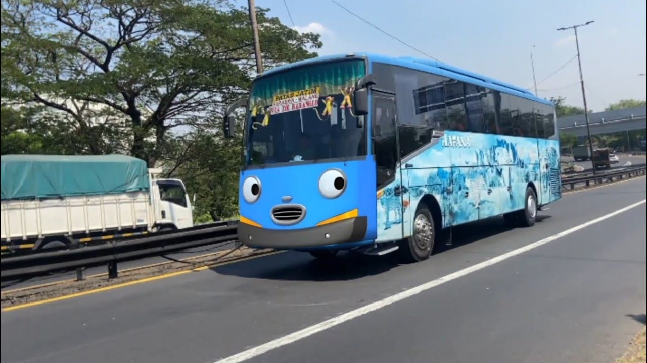 Pertunjukan Truk Tangki, Truk Kontainer Besar, Bus Telolet Mirip,Truk Besar, Frank Teman Tayo