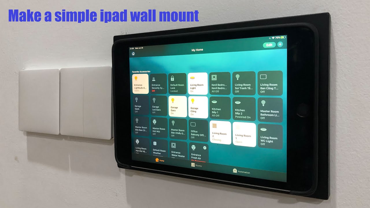 Make a simple ipad wall mount