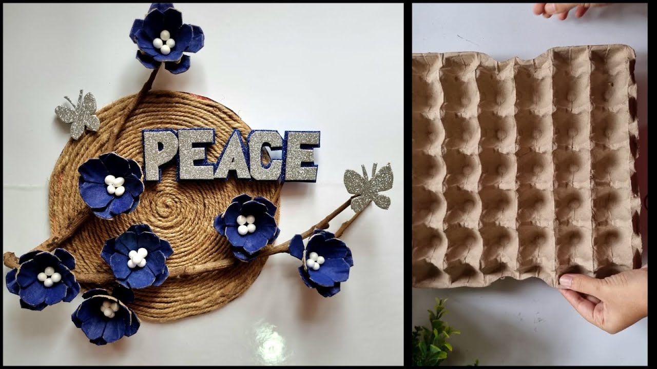 Egg tray craft ideas | wall decor | Best out of waste