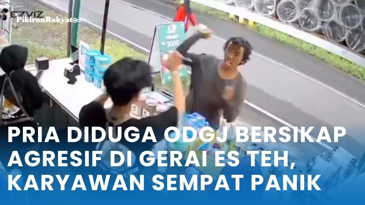 Pria Diduga ODGJ Bersikap Agresif di Gerai Es Teh, Karyawan Sempat Panik