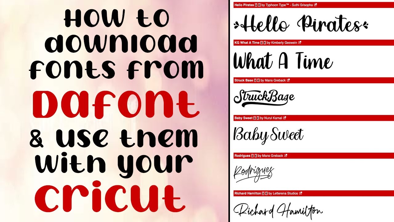 Как загрузить шрифты с Dafont.com и разместить их в Cricut Design Space!