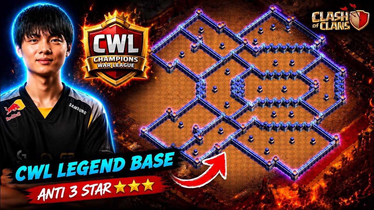 Top 10 TH18 Base for CWL & Legend League 2026 🔥 Best Anti 3 Star Clash of Clans