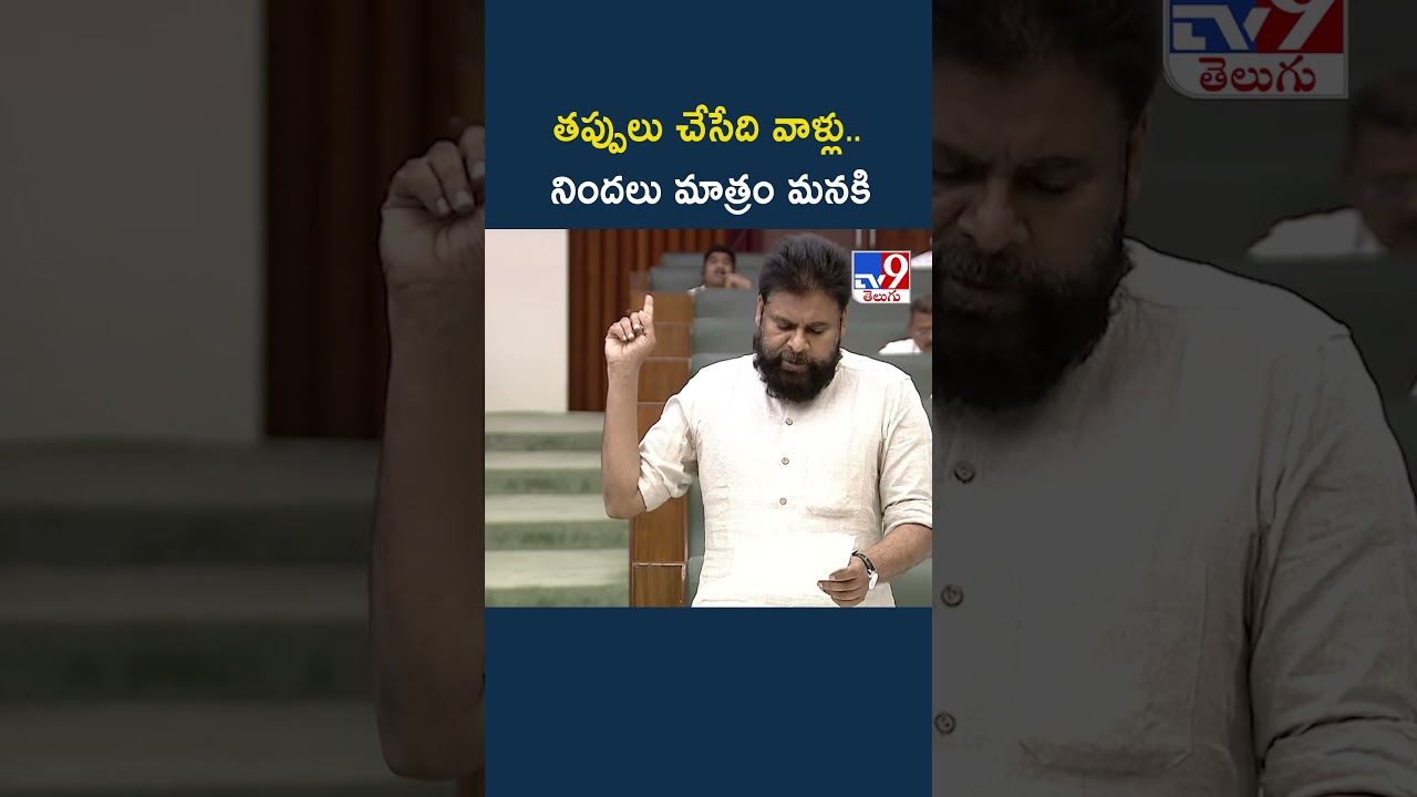 తప్పులు చేసేది వాళ్లు..నిందలు మాత్రం మనకి   : Pawan Kalyan Speech in AP Assembly  - TV9