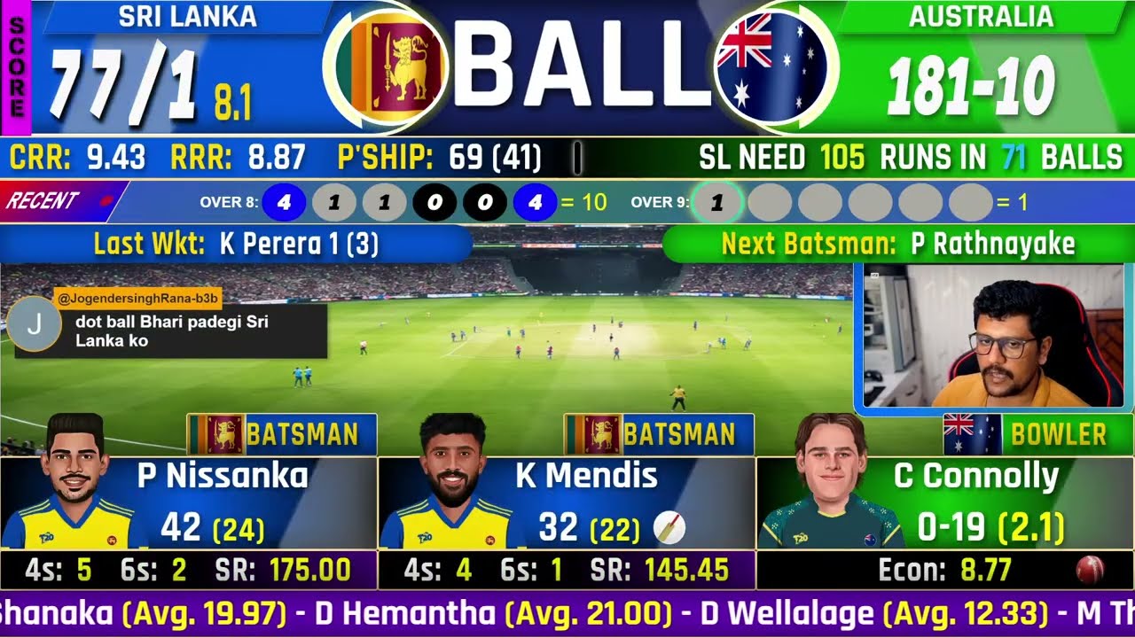 Live Australia vs Sri Lanka | T20 World Cup SL Vs AUS Live | Cricket Live Score & Commentary