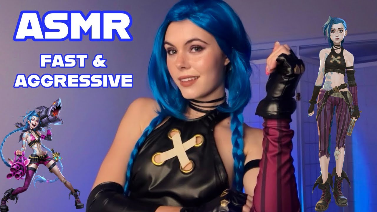 JINX FROM ARCANE DOES FAST & AGGRESSIVE ASMR