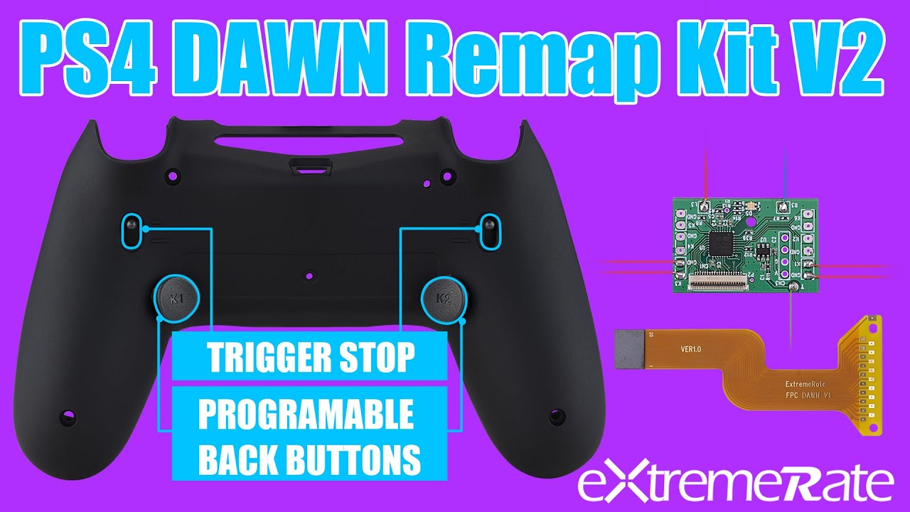 DIY PS4 Controller Back Buttons & Trigger Stop - eXtremeRate DAWN 2.0 Remap Kit Installation Guide