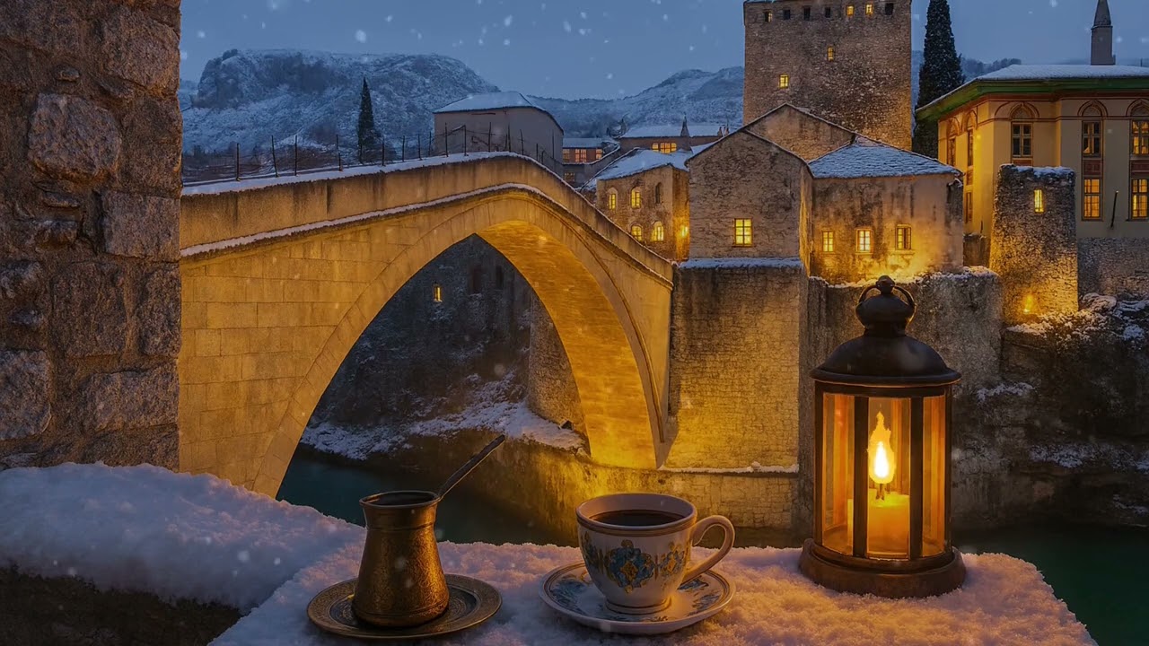 ❄️MOSTAR: Kandilji, Stari most i Sevdah u zimskoj noći | Kahva uz Neretvu Mostar Winter Soul & Magic