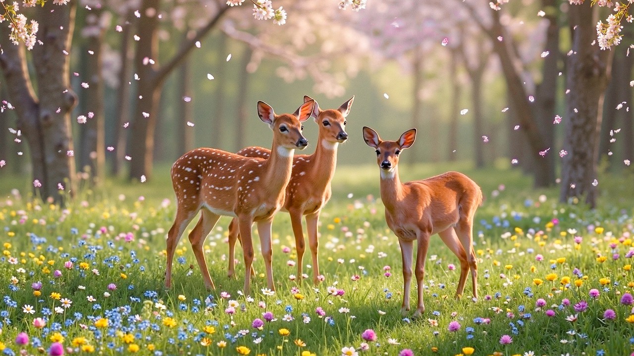 Beautiful Relaxing Piano Music in 1080P | Spring Nature Scenery