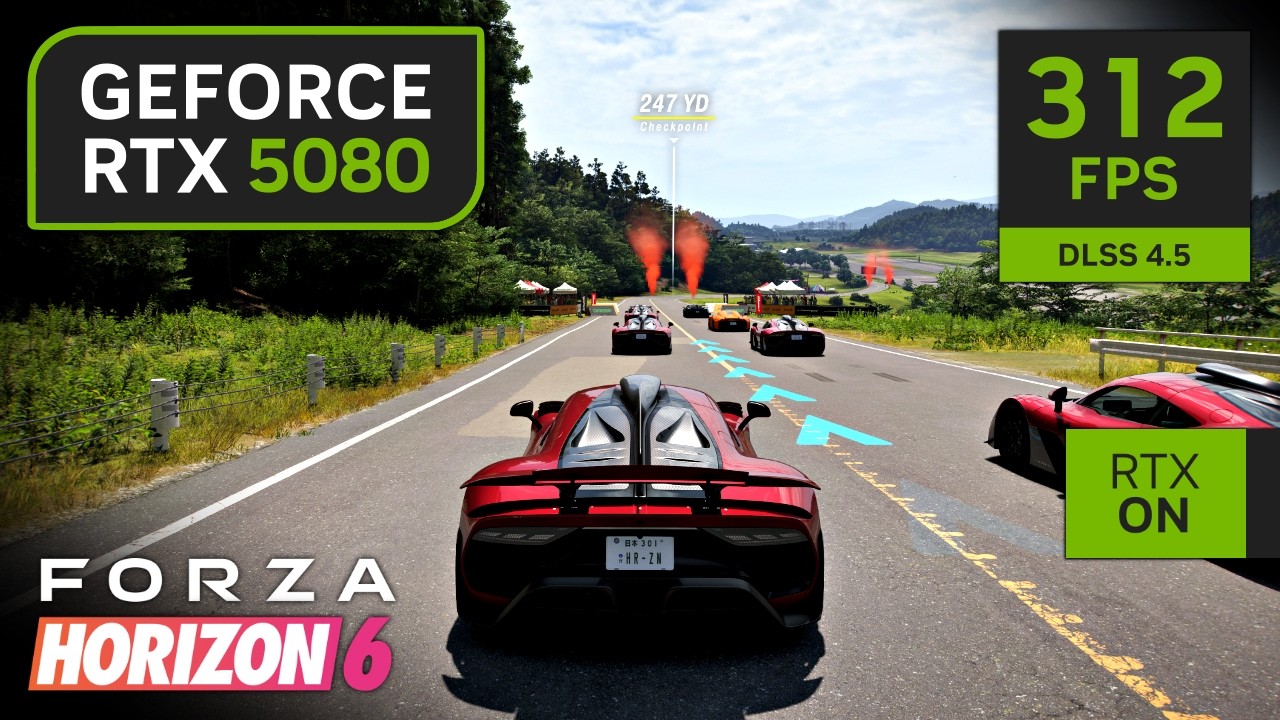 RTX 5080 OC on Forza Horizon 6 | 1080p, 1440p, 4K with NVIDIA DLSS 4.5!