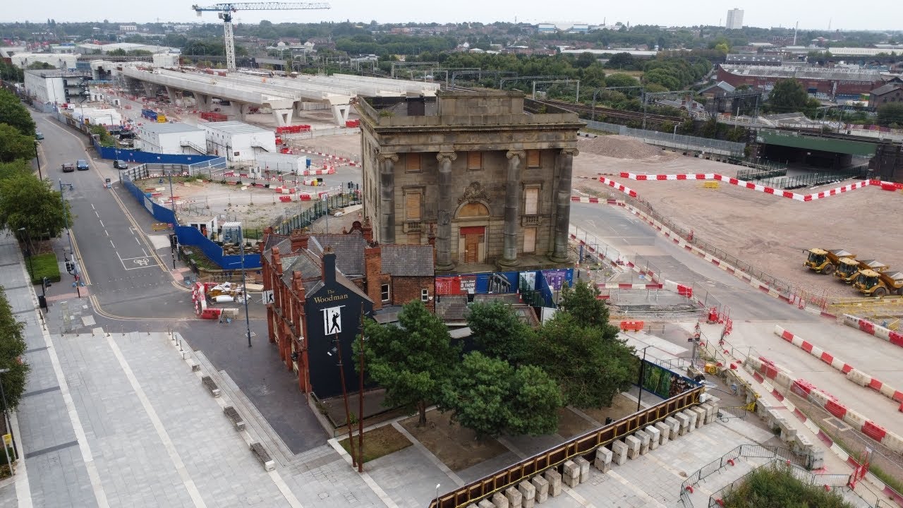 HS2 Construction - Birmingham Curzon Street Viaduct 3 and station site